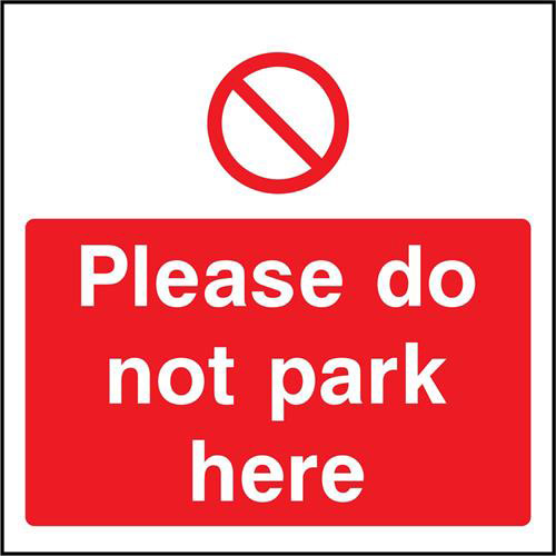Please do not park here 1 Please do not park here