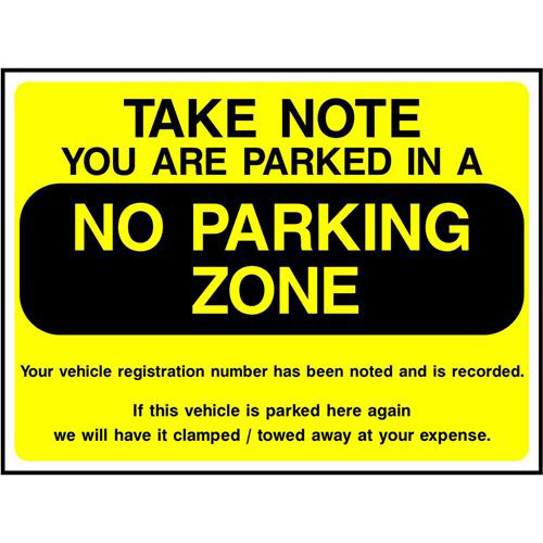 PARKED IN A NO PARKING ZONE 1 PARKED IN A NO PARKING ZONE