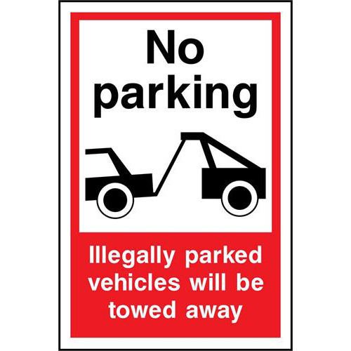 No parking Illegally parked vehicles will be towed away 1 No parking Illegally parked vehicles will be towed away