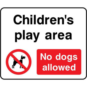 Childrens play area No dogs allowed