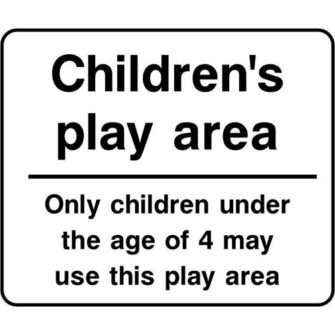Childrens play area Only children under the age of 4