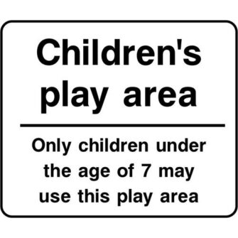 Childrens play area Only children under the age of 7