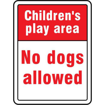Children's play area No dogs allowed