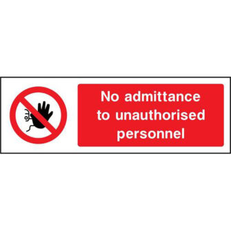 No admittance to unauthorised personnel