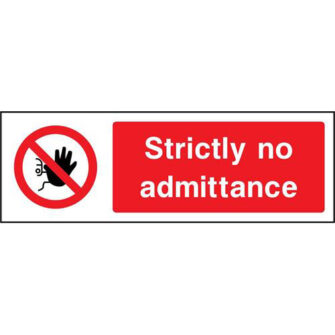Strictly no admittance