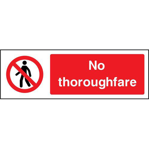 No thoroughfare 1 No thoroughfare