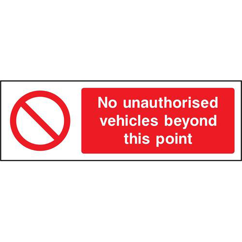 No unauthorised vehicles beyond this point 1 No unauthorised vehicles beyond this point