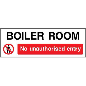 BOILER ROOM No unauthorised entry