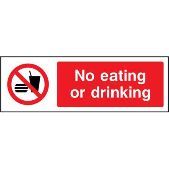 No eating or drinking