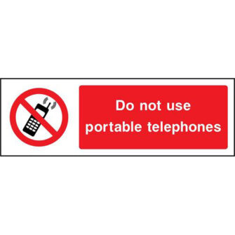 Do not use portable telephones