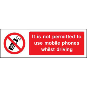 It is not permitted to use mobile phones whilst driving