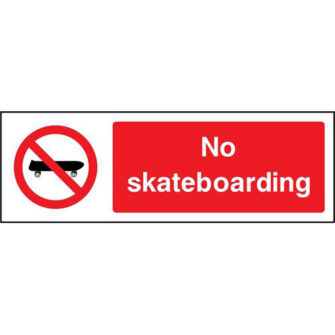 No skateboarding