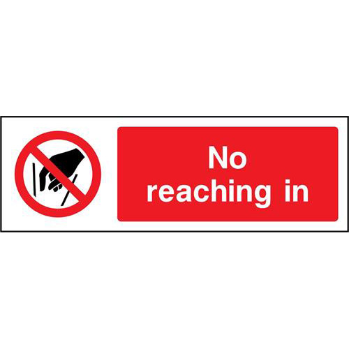 No reaching in 1 No reaching in