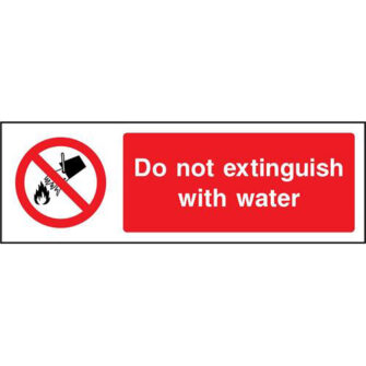 Do not extinguish with water