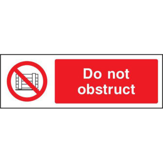 Do not obstruct