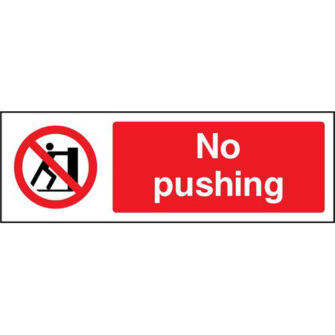 No pushing