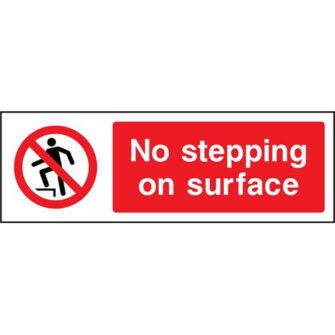No stepping on surface