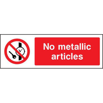 No metallic articles