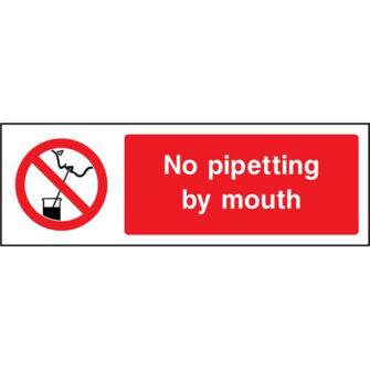 No pipetting by mouth