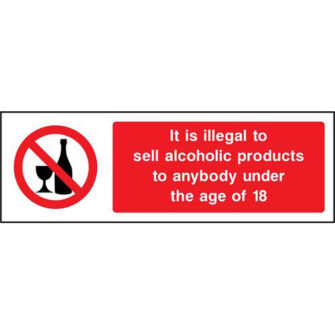 It is illegal to sell alcoholic products to anybody under the age of 18