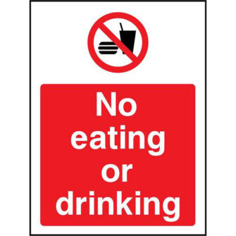 No eating or drinking