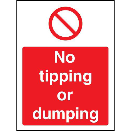 No tipping or dumping 1 No tipping or dumping