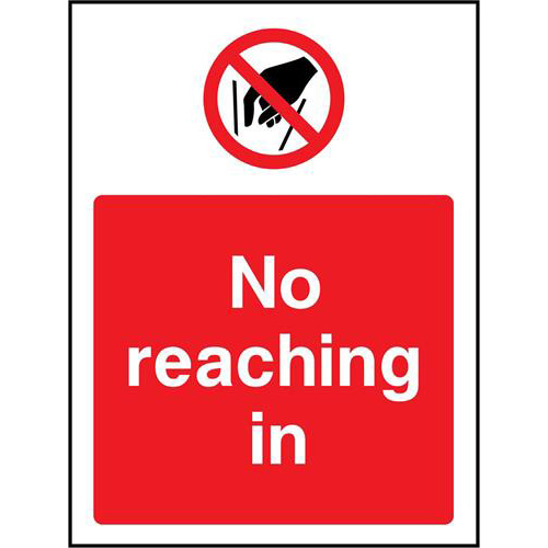 No reaching in 1 No reaching in