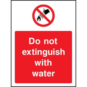 Do not extinguish with water