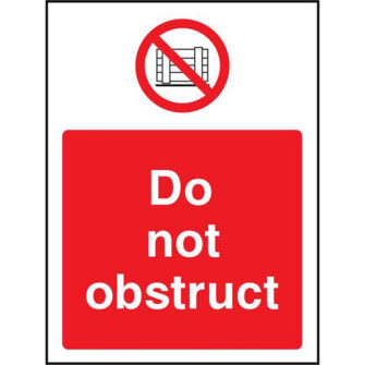 Do not obstruct