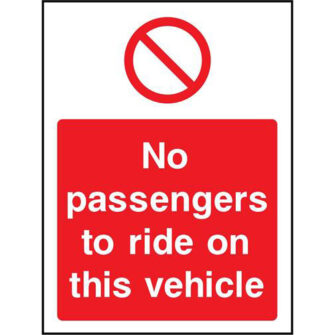 No passengers to ride on this vehicle