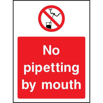 No pipetting by mouth