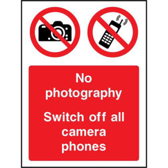 No photography Switch off all camera phones
