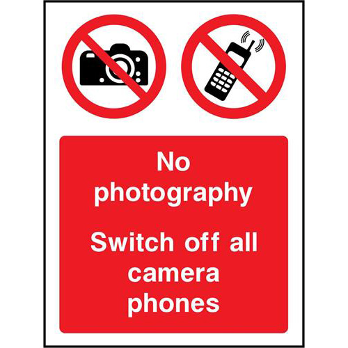 No photography Switch off all camera phones 1 No photography Switch off all camera phones