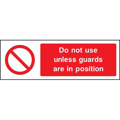 Do not use unless guards are in position 1 Do not use unless guards are in position