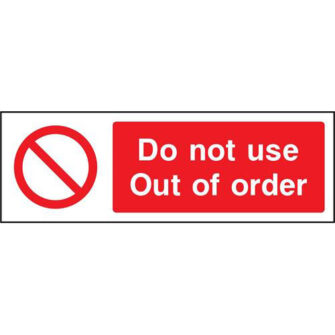 Do not use Out of order