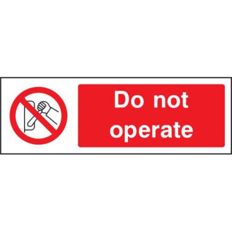 Do not operate
