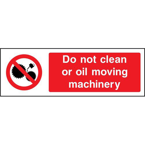 Do not clean or oil moving machinery 1 Do not clean or oil moving machinery