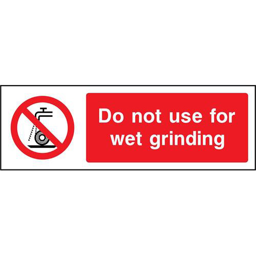Do not use wet grinding 1 Do not use wet grinding