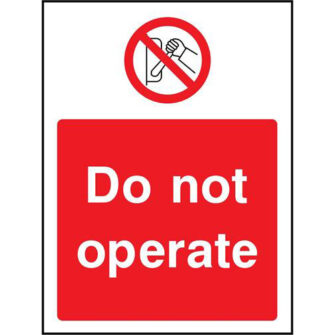 Do not operate