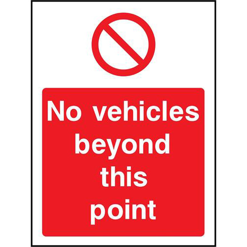 No vehicles beyond this point 1 No vehicles beyond this point