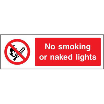 No smoking or naked flames