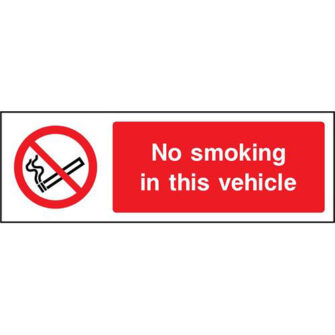 No smoking in this vehicle