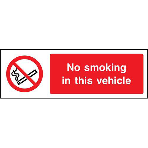No smoking in this vehicle 1 No smoking in this vehicle