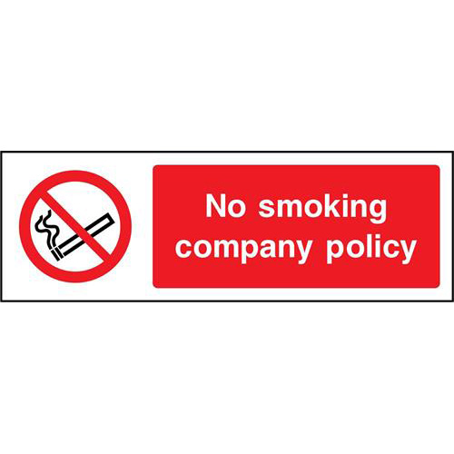 No smoking company policy 1 No smoking company policy