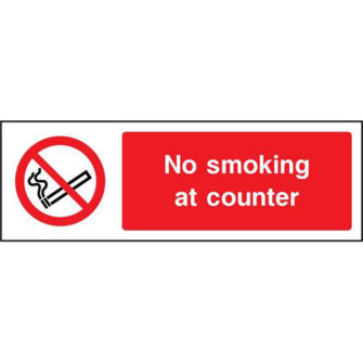 No smoking at counter