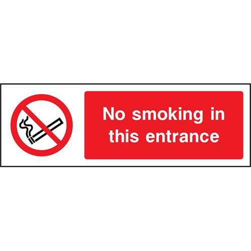 No smoking in this entrance 1 Entrance
