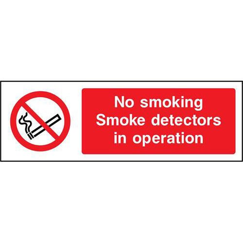 No smoking Smoke detectors in operation 1 No smoking Smoke detectors in operation