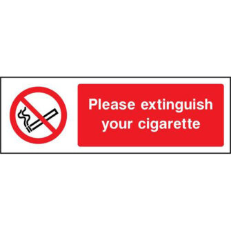 Please extinguish your cigarette