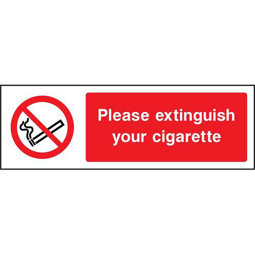 Please extinguish your cigarette 1 Please extinguish your cigarette