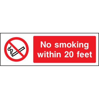 No smoking within 20 feet